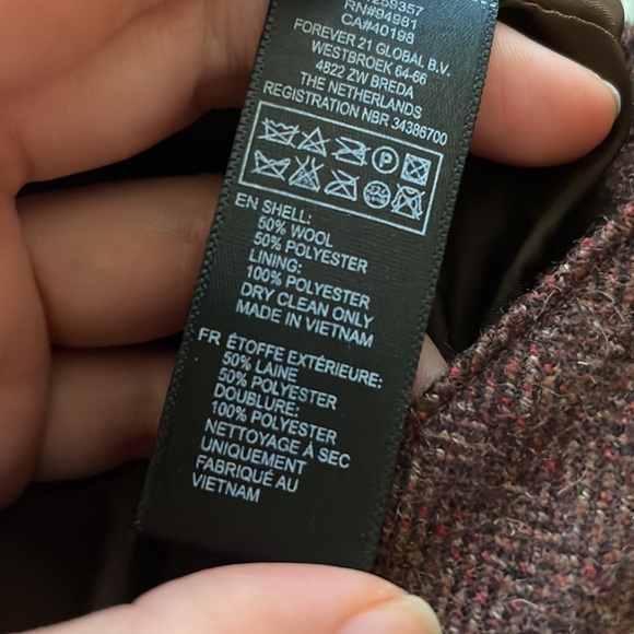 High waisted wool shorts high rise brown shorts with pockets - Picture 5 of 5